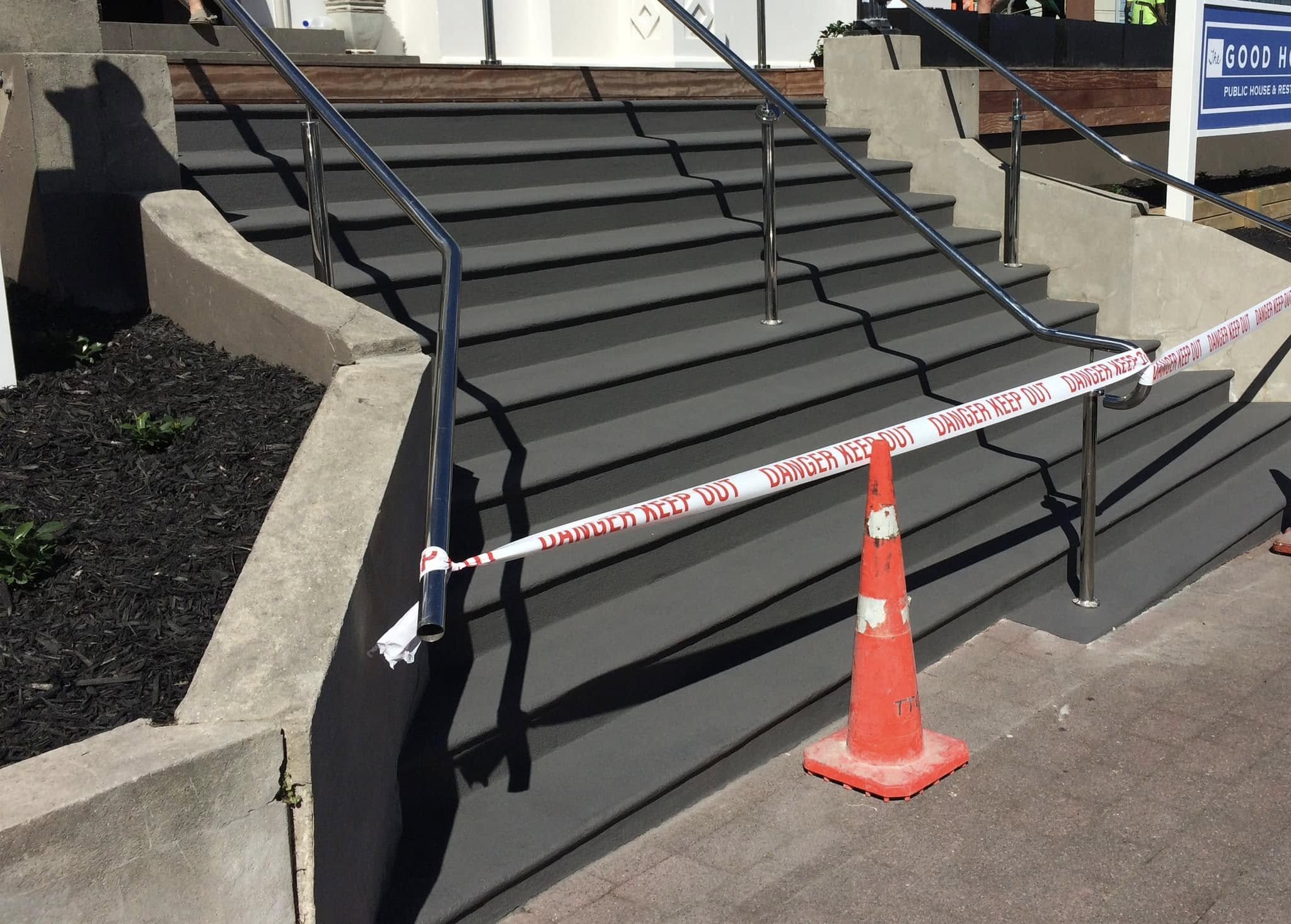 Refreshed Outdoor Stairs – Decorative Overlay & Sealer