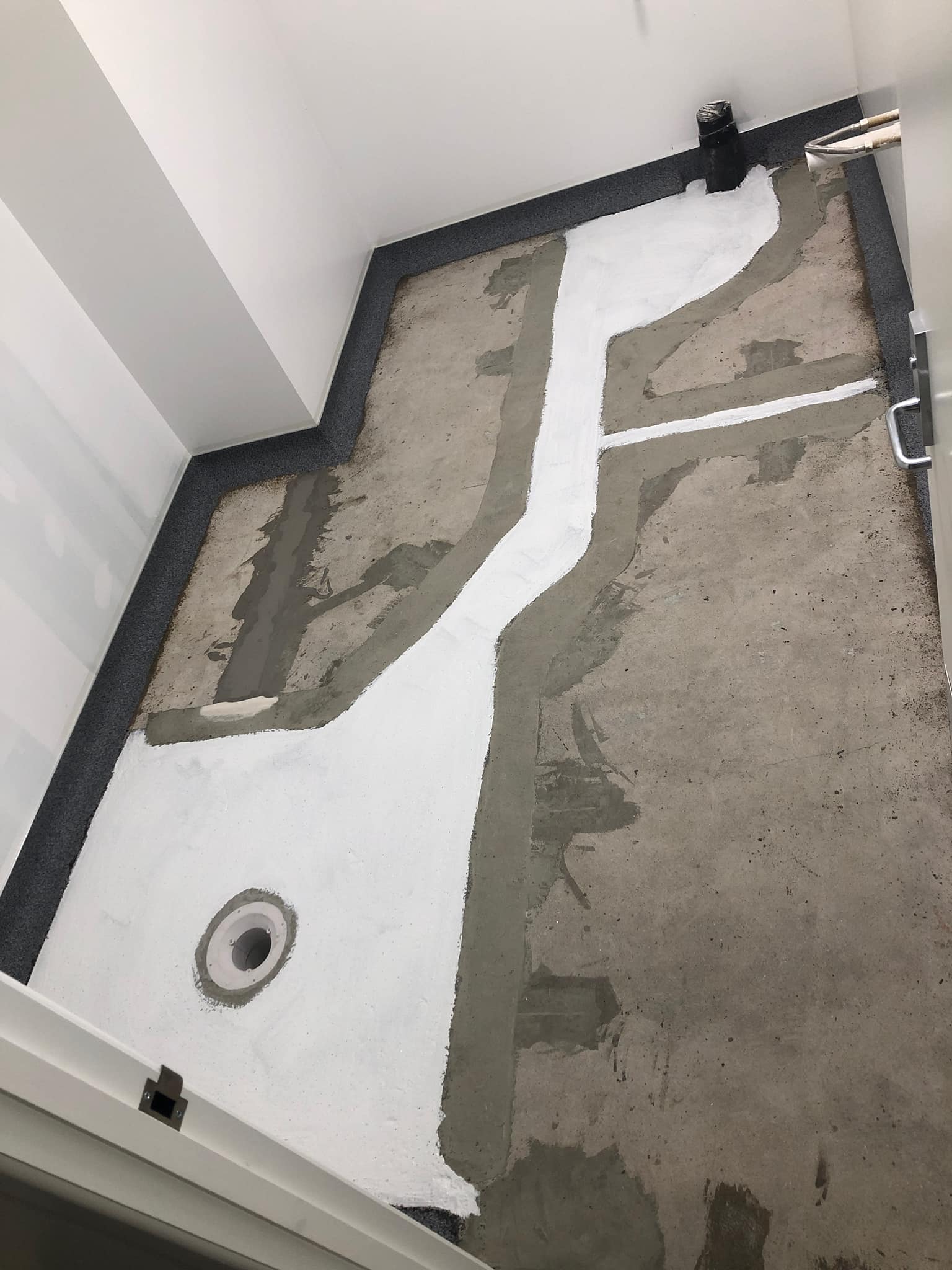 Refurbished Accessible Bathroom – Seamless MMA Flooring - Step 3