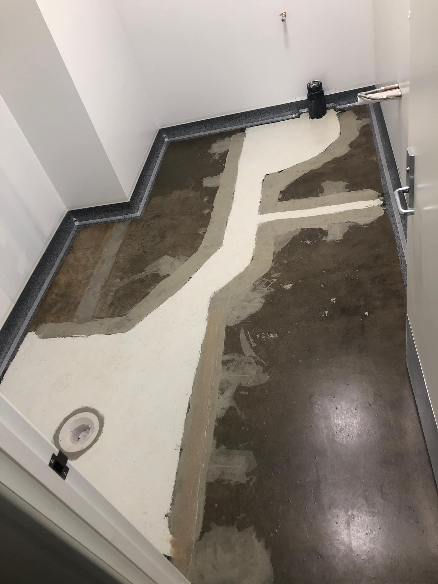 Refurbished Accessible Bathroom – Seamless MMA Flooring - Step 4