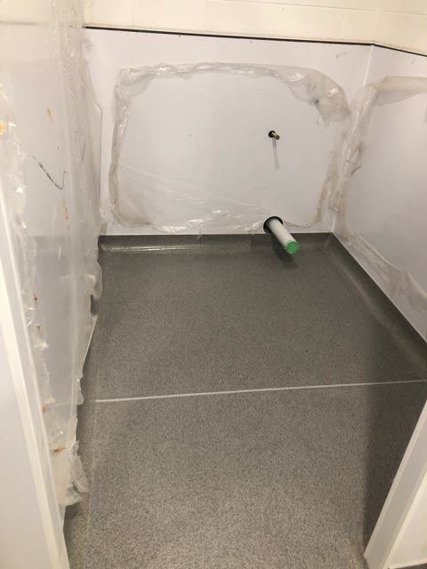 Seamless MMA Bathroom Floor with Coving - After